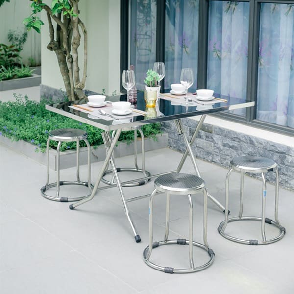 5 Mẫu Bàn Ghế Inox Xếp Gọn Giúp Tăng 30% Chỗ Ngồi 3 Kinh doanh nhà hàng bền vững: vai trò của nội thất inox