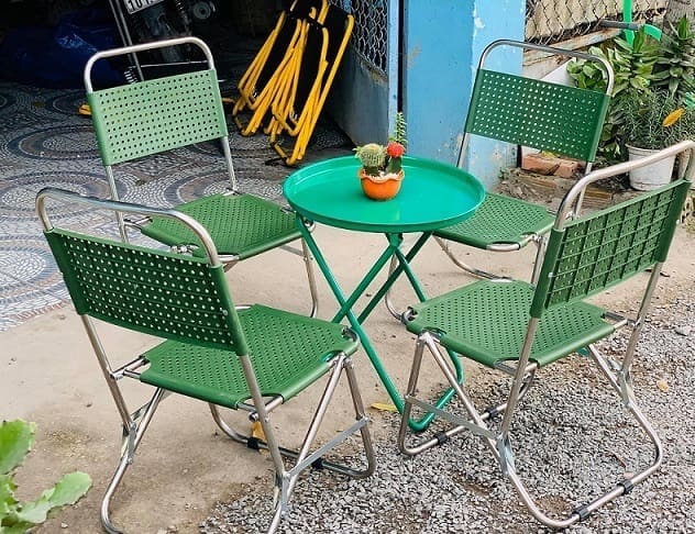 Top 10 Mẫu Bàn Ghế Inox Xếp Gọn Cho Quán Cafe Diện Tích Nhỏ 11 Top 10 Mẫu Bàn Ghế Inox Xếp Gọn Cho Quán Cafe Diện Tích Nhỏ