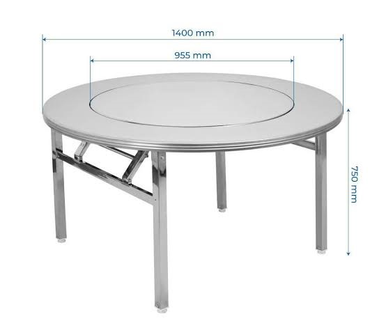 Kích Thước Bàn Tròn Inox 304 Chuẩn: Chọn 1m2 Hay 1m4? 4 Kích Thước Bàn Tròn Inox 304 Chuẩn: Chọn 1m2 Hay 1m4?